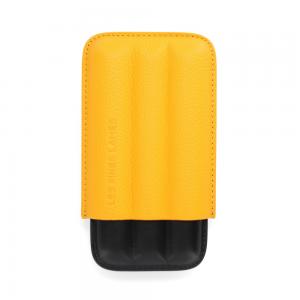 Les Fines Lames Cigar Case - TRIO Yellow - Fits 3 Cigars