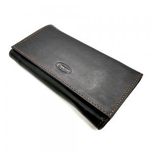 Chacom Leather Roll-Up Tobacco Pouch - Black