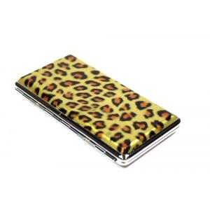 Leopard Print Plastic Cigarette Case - Fits Up To 14 Superking Cigarettes