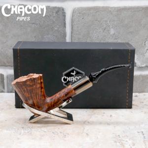 Chacom Fleur Contrast Brown Smooth Fishtail Pipe (CH318)