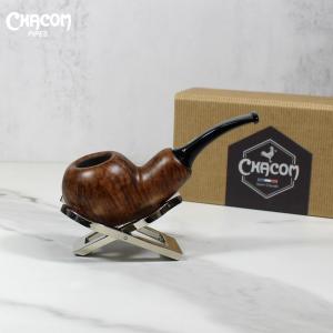 Chacom Reverse Calabash Brown Bent Fishtail Pipe (CH381)