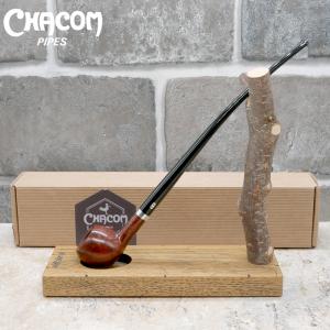 Chacom Vieille Bruyere 228 Mahogany Smooth Metal Filter Fishtail Pipe (CH591)