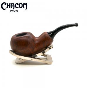 Chacom Reverse Calabash Matte Brown Bent Pipe (CH723)