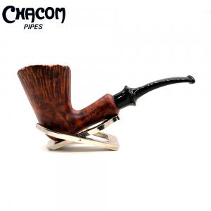 Chacom Fleur Contrast Brown Smooth Fishtail Pipe (CH730)