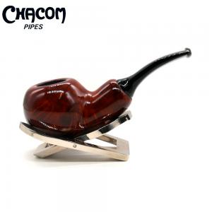 Chacom Reverse Calabash Brown Bent Fishtail Pipe (CH735)