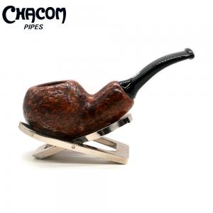 Chacom Reverse Calabash Sandblast Brown Bent Fishtail Pipe (CH736)