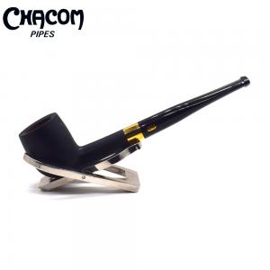 Chacom Old Briar 106 Black Smooth Metal Filter Fishtail Pipe (CH752)
