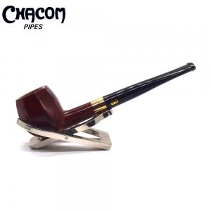 Chacom Old Briar 159P Mahogany Smooth Metal Filter Fishtail Pipe (CH754)