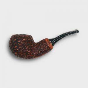 Chacom Reverse Calabash Rustic Brown Bent Pipe (CH858)