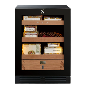 Swisscave Premium Cigar Cabinet Black Climate Controlled Humidor - 900 Capacity