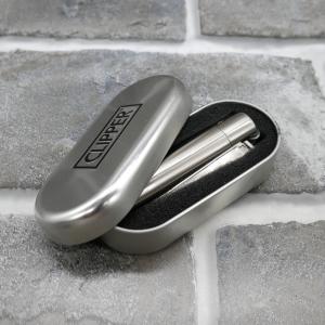 Clipper Gift Metal Flint Lighter - Silver