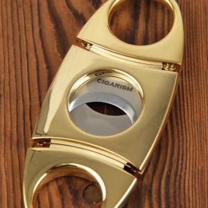 Cigarism Double Blade Zinc Cigar Cutter - 60 Ring Gauge - Gold