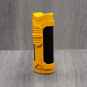 Cigarism Single Torch Jet Flame Cigar Lighter & Punch Cutter - Yellow