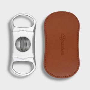 Cigarism V-Cut Cigar Cutter With Case - Sand Silver