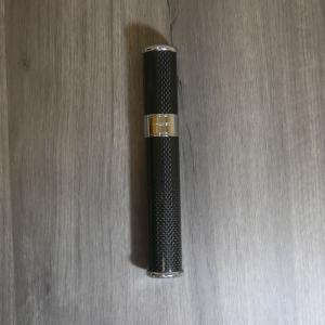 Cigarism Metal Cigar Tube - Black Patterned - 1 Cigar Capacity