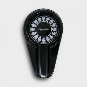 Cigarism Cigar Aluminium Ashtray - Black & Skull Pattern