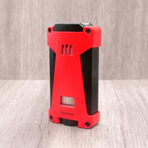 Cigarism Triple Jet Flame Cigar Lighter & Punch Cutter - Red