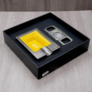 Chacom CIG-R Cigar Cutter & Ashtray Set - Yellow & Silver