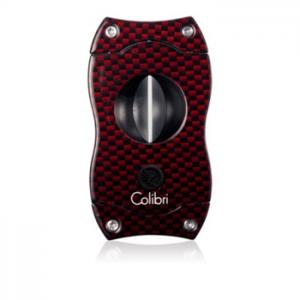 Colibri V Cut Carbon Fiber Cigar Cutter - Red