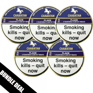 BUNDLE DEAL - Charatan Flake (Formerly Gingerbread & Honey) Pipe Tobacco - 5 x 50g Tin