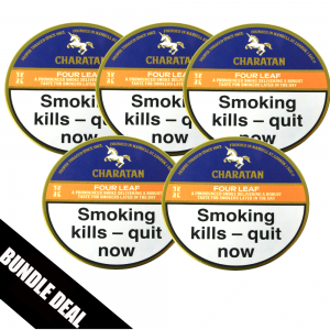 BUNDLE DEAL - Charatan Four Leaf (Formerly Light Wood & Spice) Pipe Tobacco - 5 x 50g Tin