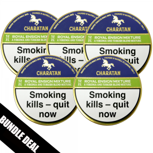 BUNDLE DEAL - Charatan Royal Ensign Mixture (Formerly Prune & Nuts) Pipe Tobacco - 5 x 50g Tin