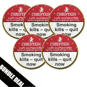BUNDLE DEAL - Chieftain Lazy Day Mixture (Formerly Mango & Exotic Citrus) Pipe Tobacco - 5 x 50g Tin