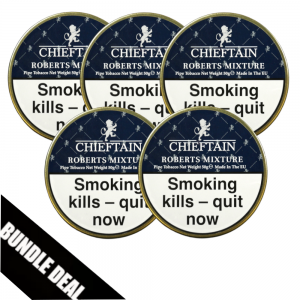 BUNDLE DEAL - Chieftain Roberts Mixture (Formerly Dry Spice & Nuts) Pipe Tobacco - 5 x 50g Tin