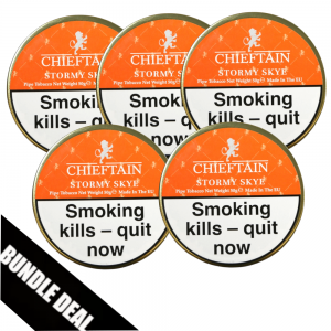 BUNDLE DEAL - Chieftain Stormy Skye (Formerly Tropical Fruits) Pipe Tobacco - 5 x 50g Tin