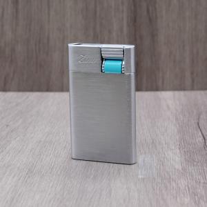 Zino ZM Jet Flame Lighter - Chrome & Cyan