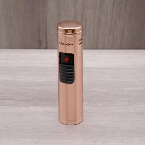 Cigarism Triple Torch Jet Flame Cigar Lighter & Punch Cutter - Rose Gold