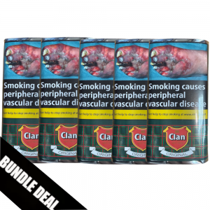 BUNDLE DEAL - Clan Original (Formerly Whisky & Caramel) Pipe Tobacco - 5 x 50g Pouch