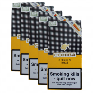 Cohiba Siglo IV Tubed Cigar - 5 x Pack of 3 (15) Bundle Deal