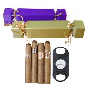 Cuban Christmas Cracker Gift Sampler - 4 Cigars and Cutter