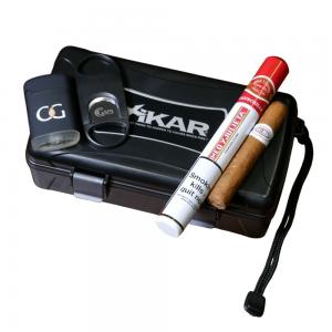 The Voyagers Cigar Sampler - 2 Cigars with Travel Case and Accessories