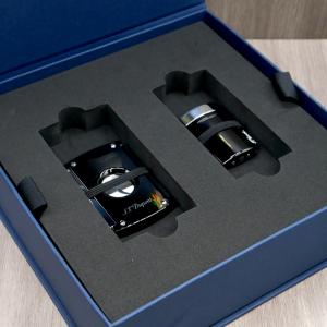 ST Dupont Minijet Lighter & Maxijet Cigar Cutter Set - Black