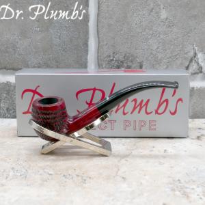 Dr Plumb Carved Rustic Metal Filter Briar Fishtail Pipe (DP438)