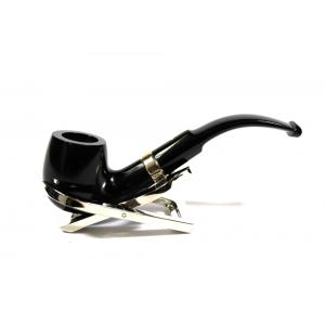 Alfred Dunhill - The White Spot Dress 2202 Group 2 Bent Silver Mounted Fishtail Pipe (DUN428)