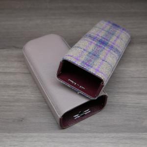 Dunhill Highland Cigar Case - Grey/Purple - Fits 2 Cigars