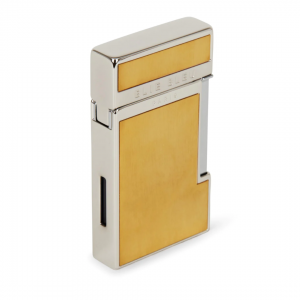 Elie Bleu Diamond Jet Flame Pocket Lighter - Brushed Gold