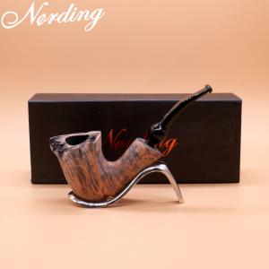 Erik Nording Signature Black Grain Fishtail Pipe (EN245)