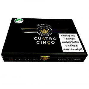 Empty Cuatro Cinco Petit Corona Cigar Box