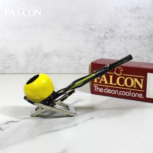 Falcon Black Shillelagh Yellow Twisted Yellow Bowl Fishtail Pipe (FAL338)