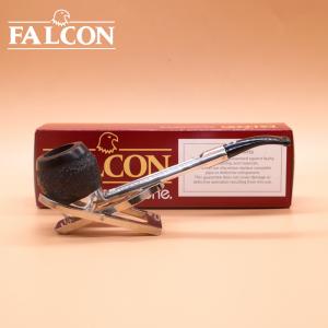 Falcon Standard Rustic Curved Aluminium Briar Fishtail Pipe (FAL616)
