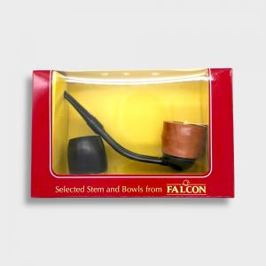 Falcon Hunter Pipe & Bowl Gift Set - Bent Fishtail (FAL671)