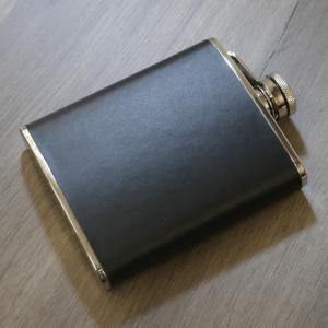 Artamis 6oz Black Leather Flask (End of Line)