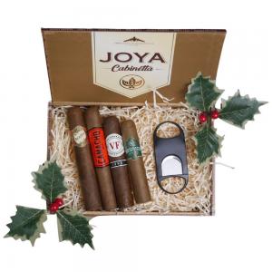 Fireside Favourites Christmas Gift Box Sampler - 4 Cigars and Cutter