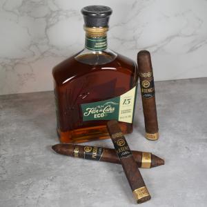 Plasencia Alma Fuerte Cigars + Flor de Cana ECO 15 Year Old Rum Pairing Sampler