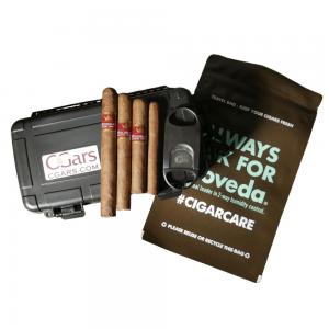 Frost and Flame Cigar Sampler - 4 Cigars with Cutter and Travel Humidor