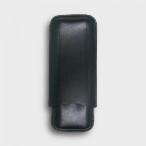 SLIGHT SECONDS GBD Plain Leather Cigar Case - Three Churchill - BLACK